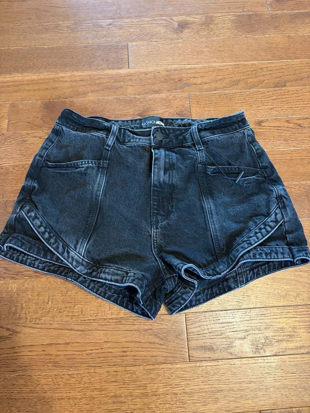 Fashion Nova Black Denim Shorts